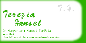 terezia hansel business card